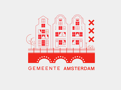 Gemeente Amsterdam amsterdam bridge building city gemeente icon illustration line logo netherlands place travel