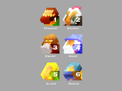Character Design character design games hexel knight legendary pixel pixel arts puzzle shape square trixel