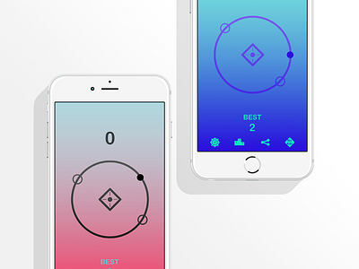 Just Orbit color dot game interface iphone lite minimalist mobile motion orbit shape