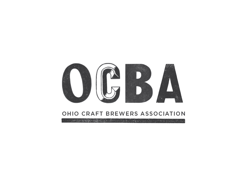 OCBA GIF beer identity logo woodtype