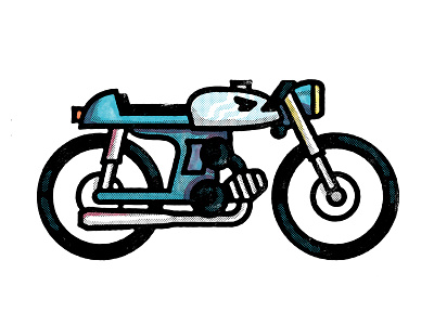 Wacom Cafe Racer bike cafe racer deus halftone honda motorcycle wacom