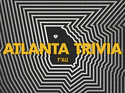 It's Trivia Time atlanta georgia halftone texture usa yall