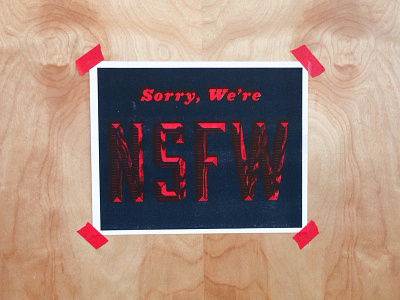 NSFW analog textures black closed sign overprint red riso risograph trapping two color xerox