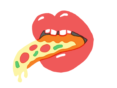 Pizza Slut animation cel by cel gif intuos jif lick lips photoshop pizza slice tongue wacom