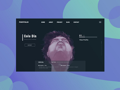 Portfolio Website Landing page illustration portfolio website ui webdesig