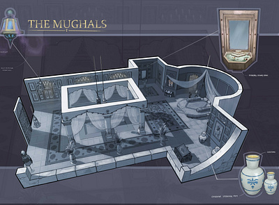 The Mughals concept art concept design interior architecture props