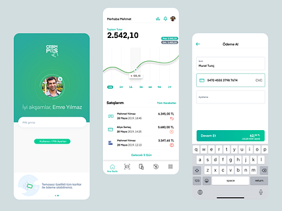 Cebim POS - Mobile App UI Designs banking business banking digital banking fintech pos ui ux