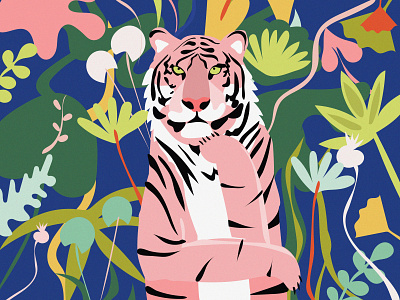 Who’s gonna care about me? animal art artwork illustrator jungle tiger tiger illustration