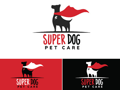 Super Dog Pet Care branding design graphicdesign illustration illustrator logo typography vector