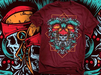 T-Shirt branding design graphicdesign illustration illustrator skull art vector