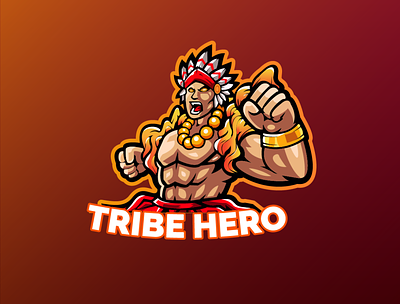 Tribe Hero Mascot branding graphic graphic design hero illustration illustration art illustrator logo logo design mascot mascot character mascot design mascot logo simple logo tribal tribe tribes vector