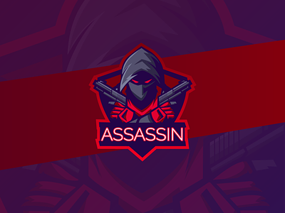 Assassin Mascot Logo assassin assassins branding graphic graphic design gun guns illustration art illustrations illustrator logo mascot mascot character mascot design mascot logo simple logo