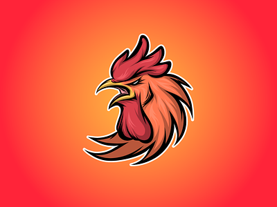 Rooster Mascot Logo branding graphic graphic design illustration art illustrator logo mascot mascot character mascot design mascot logo rooster rooster logo simple logo