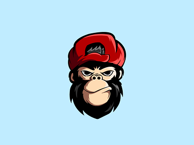 Monkey Mascot branding graphic graphic design illustration illustration art illustrator logo logodesign mascot character mascot design mascotlogo monkey monkey king monkey logo simple logo