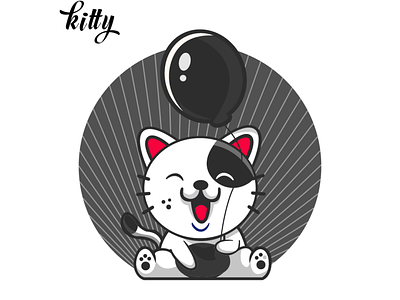 Kitty Mascot Design brand cat graphic graphic design illustrator kitten kitty logo logo design logodesign logotype mascot mascot character mascot design mascot logo simple logo