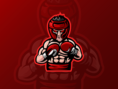 Boxing Guy Illustration boxing branding graphic design illustration illustration art illustrator logo mascot mascot design mascot logo simple logo