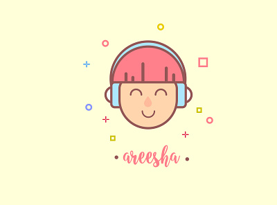 areesha design illustration logo simple logo vector