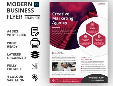 CLEAN & MODERN BUSINESS FLYER TEMPLATE