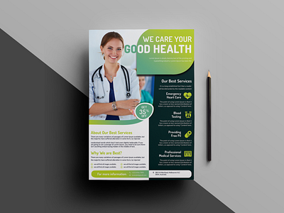 Dental Health Care Flyer Template branding design business flyer business flyer design company flyer corporate flyer flyer flyer design flyer template markting flyer print template