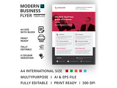 Business Flyer Template branding design business flyer business flyer design company flyer corporate flyer flyer flyer design flyer template markting flyer print template