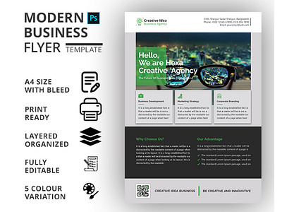 CREATIVE & MODERN CORPORATE FLYER TEMPLATE