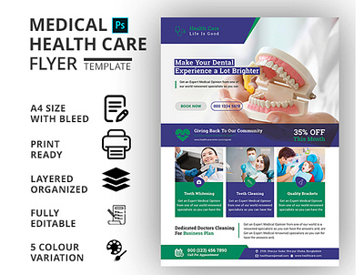 HEALTHCARE & MEDICAL FLYER TEMPLATE business flyer business flyer design company flyer corporate flyer flyer flyer design flyer template flyes health care flyer markting flyer medical design medical flyer print template