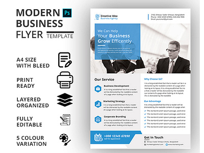 CREATIVE & MODERN CORPORATE FLYER TEMPLATE