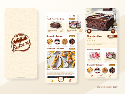 Bakery Mobile App User Interface Design