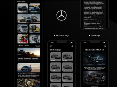 Mercedes-Benz Vehicles: A Mobile Perspective (III) app app design creative design design interfacedesign mobile app design mobile ui product design ui ui design uiux ux web design