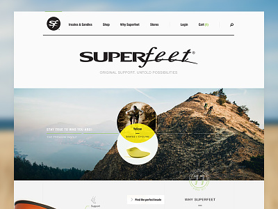 Superfeet concept clean ipad minimal mobile photo simple superfeet ui ux web website