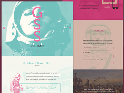 GSS Concept color constraints css dev gss html javascript retro site space ui web
