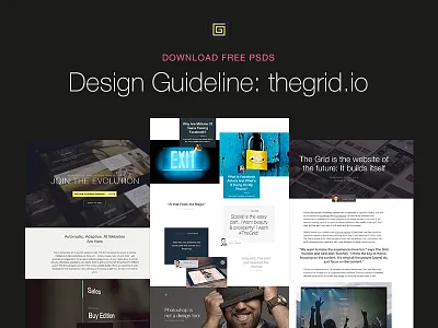 (Free PSDs) The Grid: Website constraints design download free guideline psd site ui web