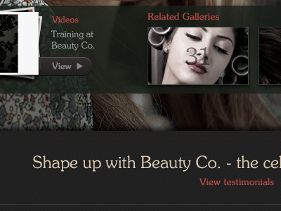 Beauty photos type typography website