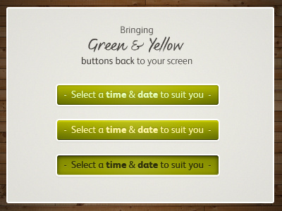 Green & Yellow buttons design green typography ui website yellow