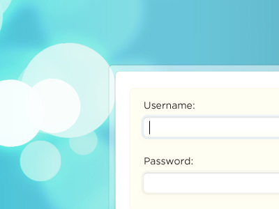 Login blue design form orbs simplicity ui web