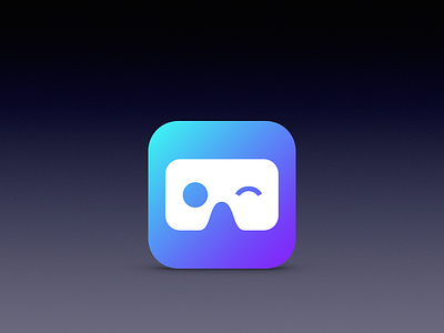 VR app icon app blue icon logo mobile purple tech vr