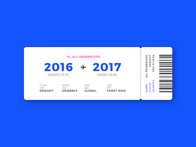 Hold on tight! boarding boarding pass dribbble new year