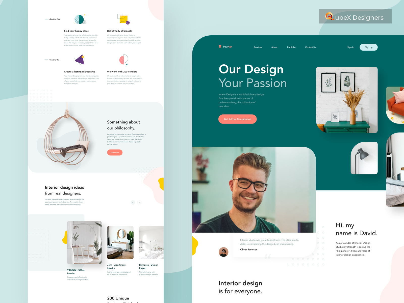 Interior Landing Page Design For Chile Client by Ansar Khan on Dribbble