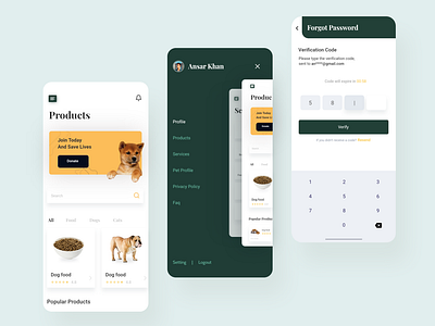 Pet Product App UI Design
