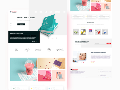 Printing Company Landing Page UI Design