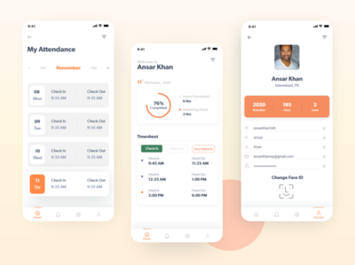 Attendance Sheet App UI Design by Ansar Khan on Dribbble