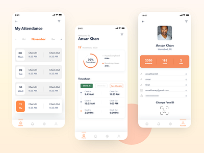 Attendance Sheet App UI Design