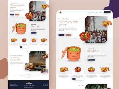 Handy Restaurant Website UI Design app app design branding design graphic design illustration typography ui ux web website