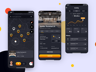 Basket Ball App UI Design