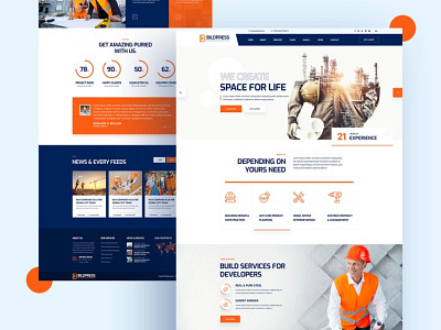 construction and renovation website design UI Design For UAE