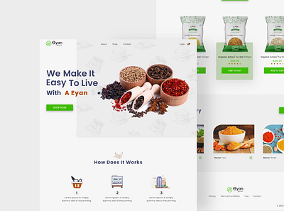 Eyan food selling Website UI Design For Hong Kong Client