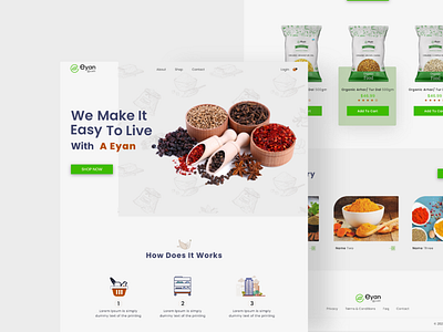 Eyan food selling Website UI Design For Hong Kong Client