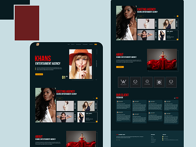 Khan's Entertainment Agency Website UI Design