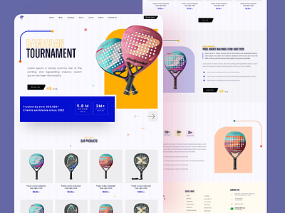 Just Padel Website UI Design For India Client