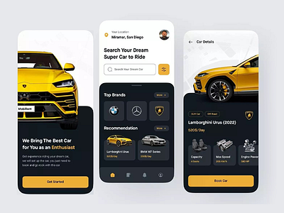 Car Rent App UI Design For Singapore Client